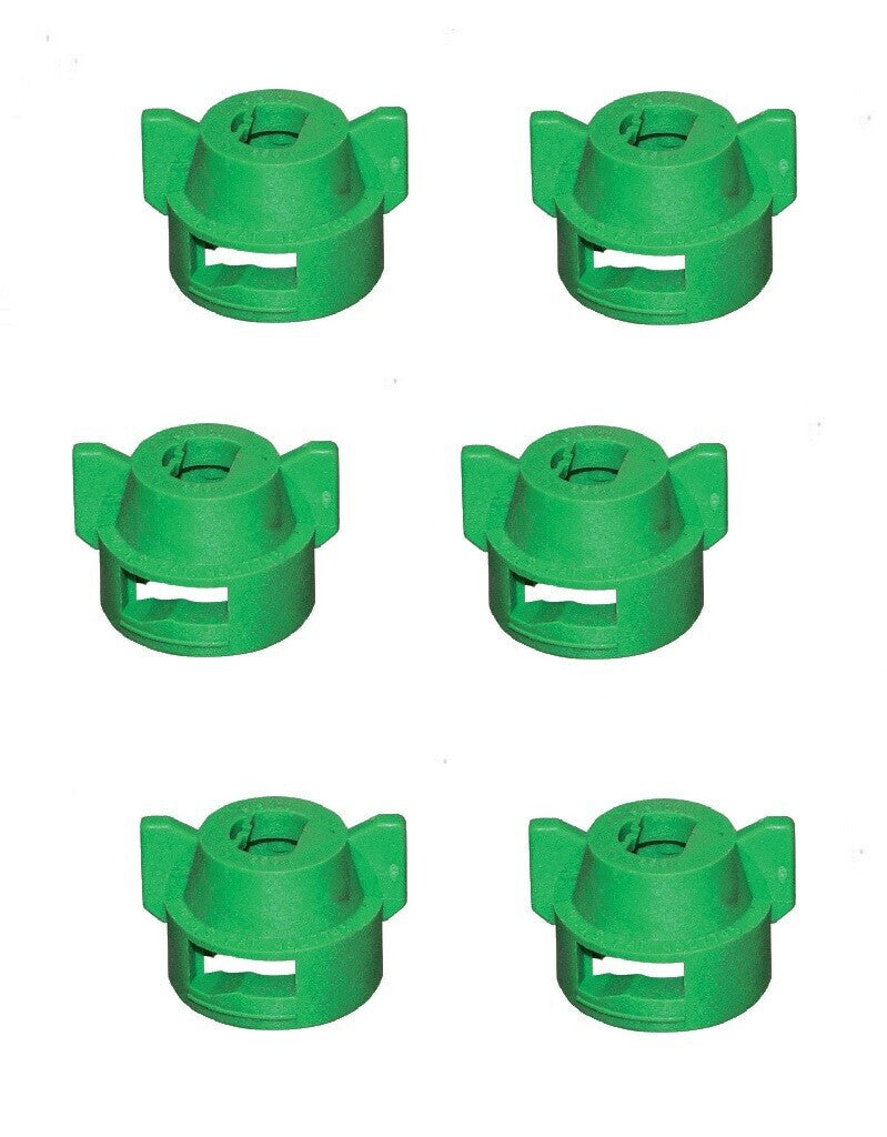 DURAFORCE Pack of 6 - Quick TeeJet Green Nylon Cap For Flat, TP Standard & XR Style Tips