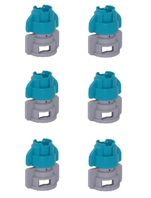 DURAFORCE Pack of 6 - Greenleaf Medium Pressure TurboDrop XL Teal/Gray Spray Nozzle 110°