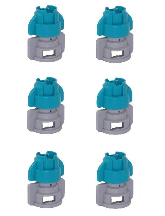 DURAFORCE Pack of 6 - Greenleaf Medium Pressure TurboDrop XL Teal/Gray Spray Nozzle 110°