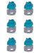 DURAFORCE Pack of 6 - Greenleaf Medium Pressure TurboDrop XL Teal/Gray Spray Nozzle 110°