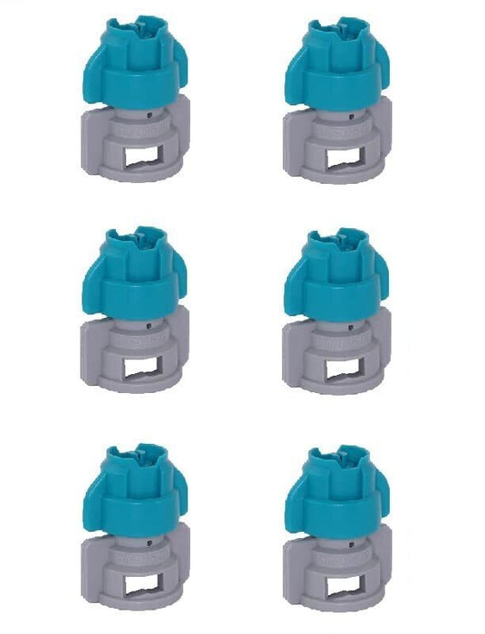 DURAFORCE Pack of 6 - Greenleaf Medium Pressure TurboDrop XL Teal/Gray Spray Nozzle 110°