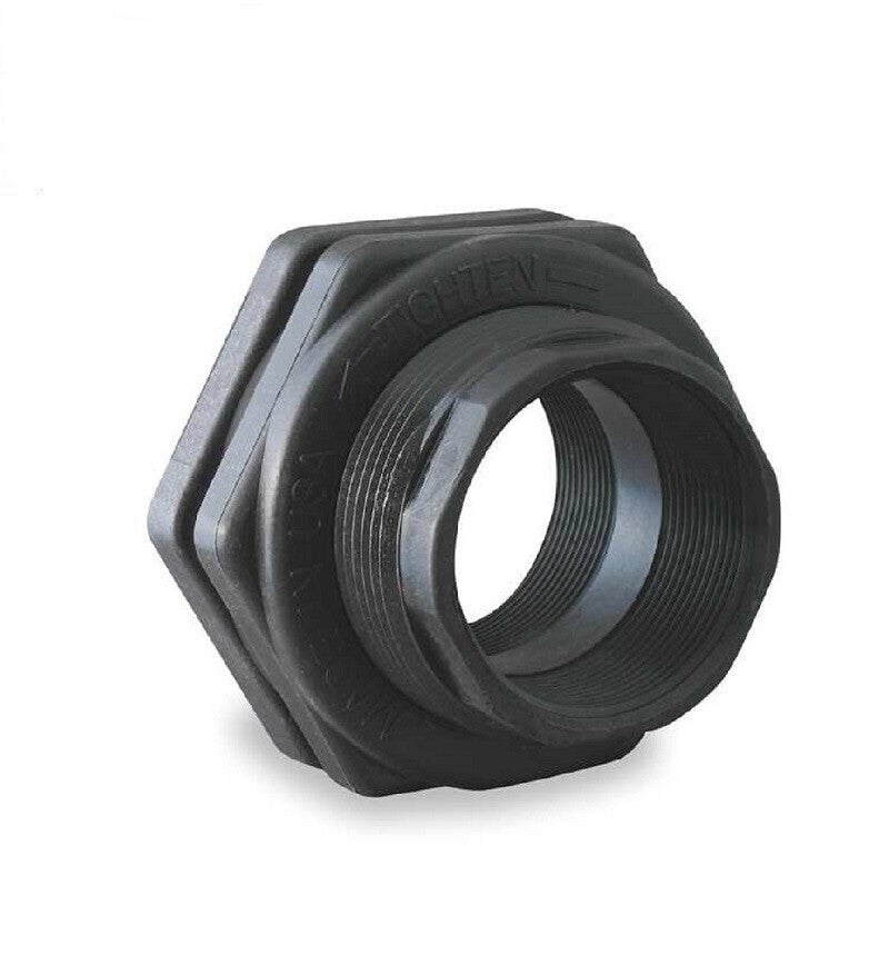 DURAFORCE Ace Roto Poly Bulkhead Fitting 1-1/4" FPT I.D w/ 2-1/4" Required Tank Hole Size