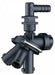 DURAFORCE 2 of Triple Turret Nozzle Body w/Check Valve 1/2" ID Single Hose Barb Dry Booms