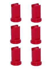DURAFORCE Pack of 6 - Greenleaf Low Pressure Air Mix Venturi Red Spray Tip Nozzle 110°