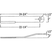 DURAFORCE Rotary Cutter Blade 24.75" x 3" x 0.5" w/ 1.5" Hole CCW USA Made 36BH