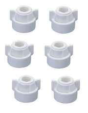 DURAFORCE Pack of 6 - Quick TeeJet White Nylon Cap For TJ60, AI, SJ3, DGTJ & More