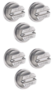 DURAFORCE Pack of 6 - TeeJet SS Double Outlet Spray Tip 150° Rated 0.60 GPM @ 40 PSI