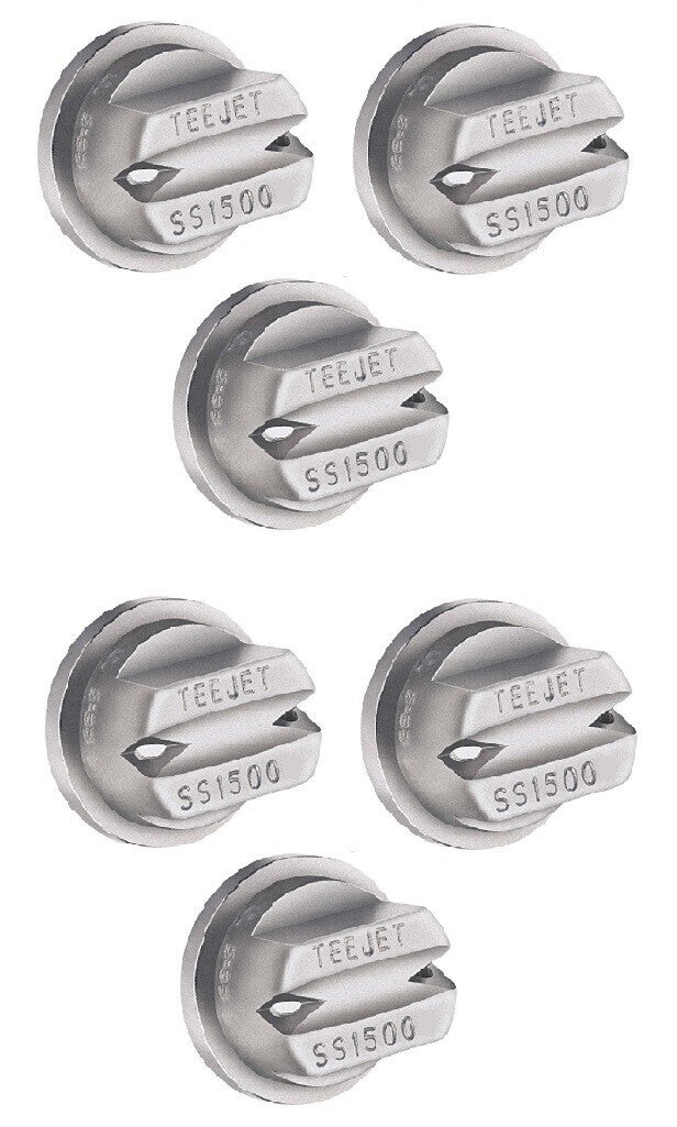 DURAFORCE Pack of 6 - TeeJet SS Double Outlet Spray Tip 150° Rated 0.60 GPM @ 40 PSI