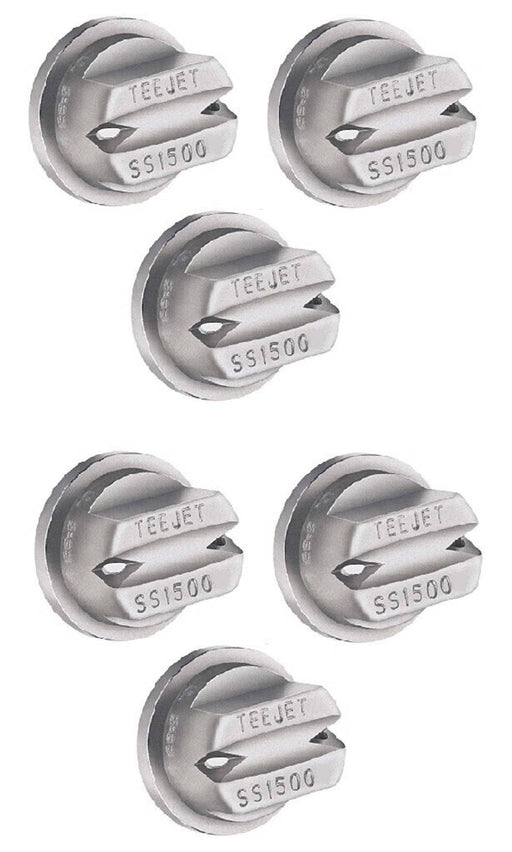 DURAFORCE Pack of 6 - TeeJet SS Double Outlet Spray Tip 150° Rated 0.60 GPM @ 40 PSI