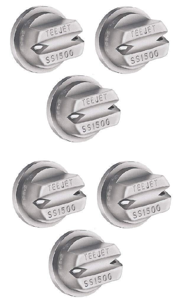 DURAFORCE Pack of 6 - TeeJet SS Double Outlet Spray Tip 150° Rated 0.60 GPM @ 40 PSI