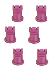 DURAFORCE Pack of 6 - TeeJet AI Turbo TwinJet Purple Flat Spray Tip Rated 0.25 GPM @ 40PSI