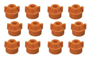 DURAFORCE Pack of 12 - Quick TeeJet Orange Nylon Cap For TJ60, AI, SJ3 & More Style Tips
