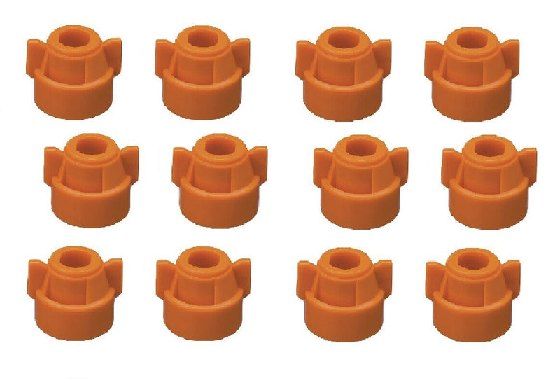 DURAFORCE Pack of 12 - Quick TeeJet Orange Nylon Cap For TJ60, AI, SJ3 & More Style Tips