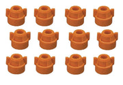 DURAFORCE Pack of 12 - Quick TeeJet Orange Nylon Cap For TJ60, AI, SJ3 & More Style Tips