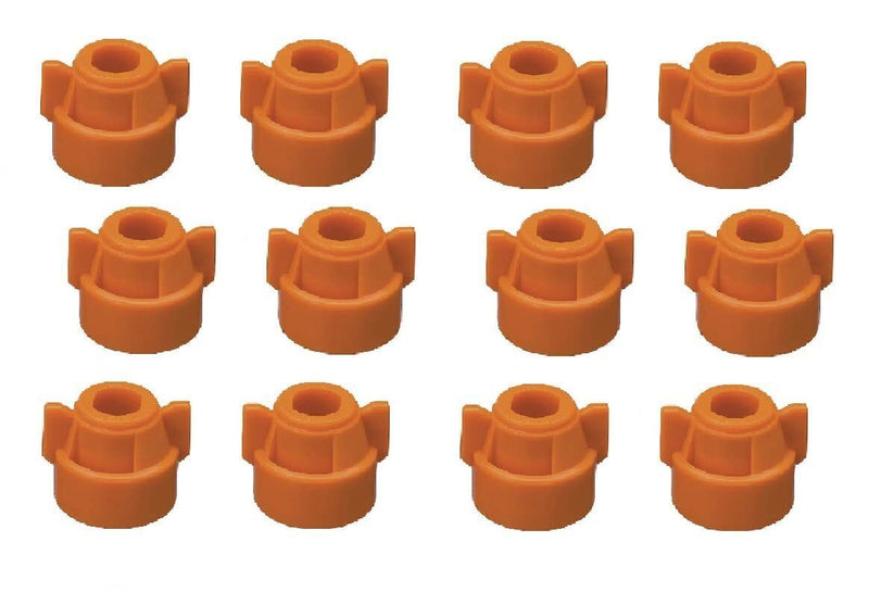 DURAFORCE Pack of 12 - Quick TeeJet Orange Nylon Cap For TJ60, AI, SJ3 & More Style Tips