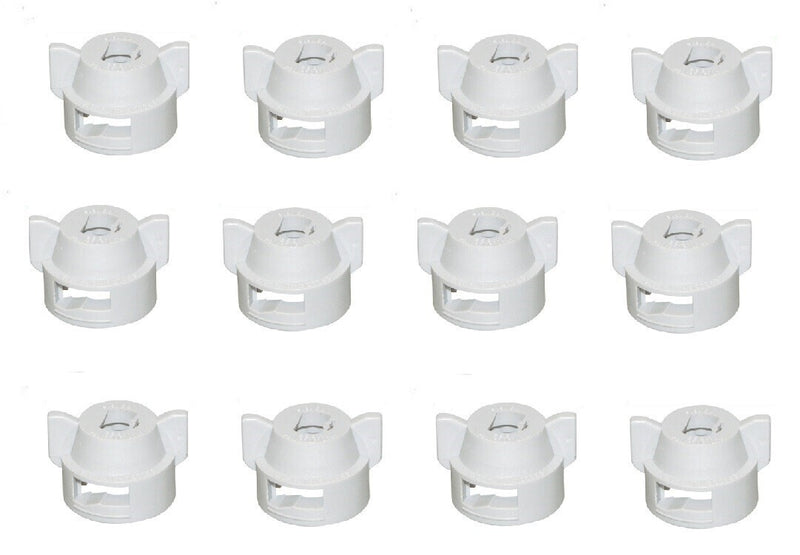 DURAFORCE Pack of 12 - Quick TeeJet White Nylon Cap For Flat, TP Standard & XR Style Tips