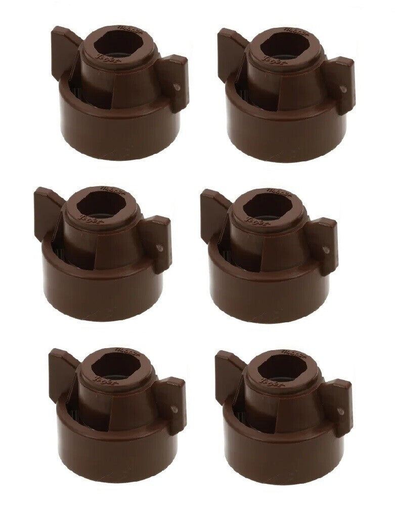 DURAFORCE Pack of 6 - Quick TeeJet Brown Nylon Cap For TJ60, AI, SJ3 & More Style Tips