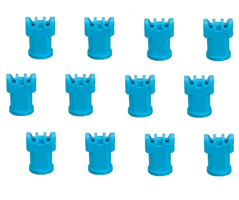 DURAFORCE Pack of 12 - TeeJet AI Turbo TwinJet L Blue Flat Spray Tip Rated 1.0 GPM @ 40PSI