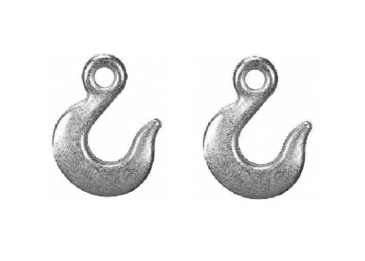 DURAFORCE Pack of 2 - 1/4" Chain Slip Hook Grade 30 w/ 1,250 LB Load Limit 07406