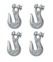 DURAFORCE Pack of 4 - 5/16" Clevis Chain Grab Hook Grade 43 w/ 3,900 LB Load Limit
