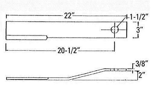 DURAFORCE Rotary Cutter Blade Replaces IH WAC 24-5/8" x 3" x 0.5" w/ 1.5" Hole CW IM5R