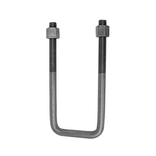 DURAFORCE Square U-Bolt 7/16" Thick x 2" ID x 5-1/2" Long w/ Zinc Plated Nuts S124