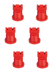 DURAFORCE Pack of 6 - TeeJet AI Turbo TwinJet Red Flat Spray Tip Rated 0.5 GPM @ 40 PSI