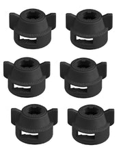 DURAFORCE Pack of 6 - Quick TeeJet Black Nylon Cap For Flat Fan Spray Tips w/ 2 Patterns