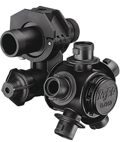 DURAFORCE 2 of 5-Outlet Quick Nozzle Body w/ Check Valve 3/4" ID Double Hose Shank For Dry