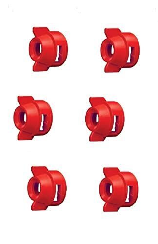 DURAFORCE Pack of 6 - Quick TeeJet Red Nylon Cap For TK-V & TF-V Style Spray Tip