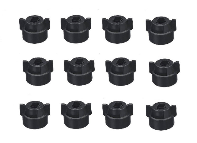 DURAFORCE Pack of 12 - Quick TeeJet Black Nylon Cap For TP, XR, DG, OC, Turbo & AIXR Tips