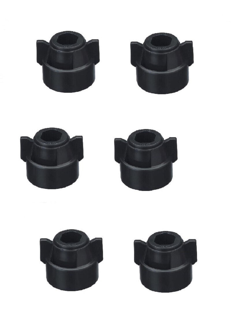 DURAFORCE Pack of 6 - Quick TeeJet Black Nylon Cap For TK-V & TF-V Style Spray Tips