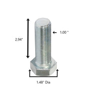 DURAFORCE Replacement Blade Bolt For Sidewinder 1.00" Thread x 3.00" Long w/o Spacer 16196