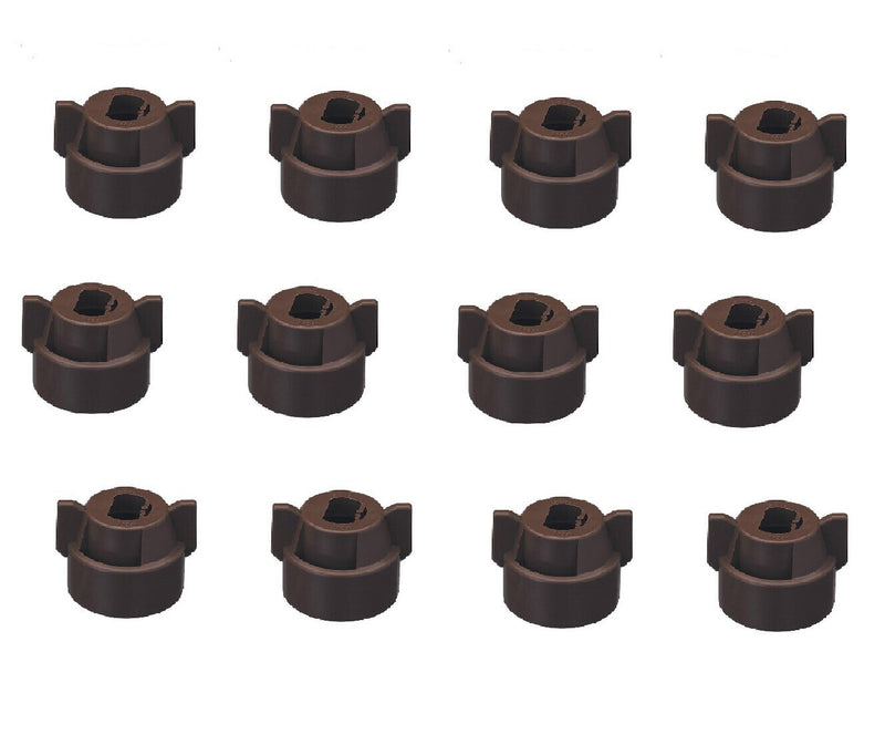 DURAFORCE Pack of 12 - Quick TeeJet Brown Nylon Cap For TP, XR, DG, OC, Turbo & AIXR Tips