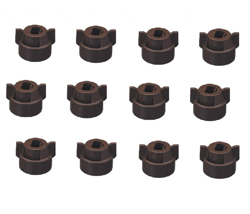 DURAFORCE Pack of 12 - Quick TeeJet Brown Nylon Cap For TP, XR, DG, OC, Turbo & AIXR Tips