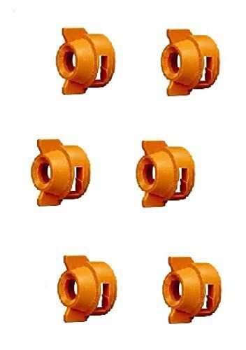 DURAFORCE Pack of 6 - Quick TeeJet Orange Nylon Cap For TK-V & TF-V Style Spray Tip