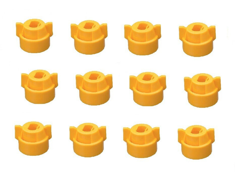 DURAFORCE Pack of 12 - Quick TeeJet Yellow Nylon Cap For TP, XR, DG, OC, Turbo & AIXR Tips
