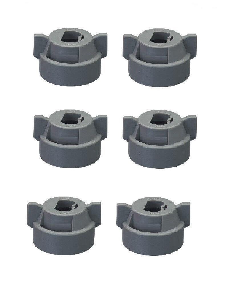 DURAFORCE Pack of 6 - Quick TeeJet Gray Nylon Cap For TP, XR, DG, OC, Turbo & AIXR Tips