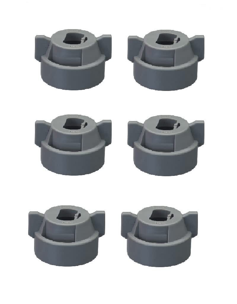 DURAFORCE Pack of 6 - Quick TeeJet Gray Nylon Cap For TP, XR, DG, OC, Turbo & AIXR Tips