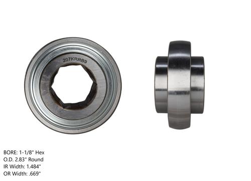 DURAFORCE Replacement JD Bearing 1.125" Hex Bore x 2.83" OD x 1.484" IR x 0.669" OR Width