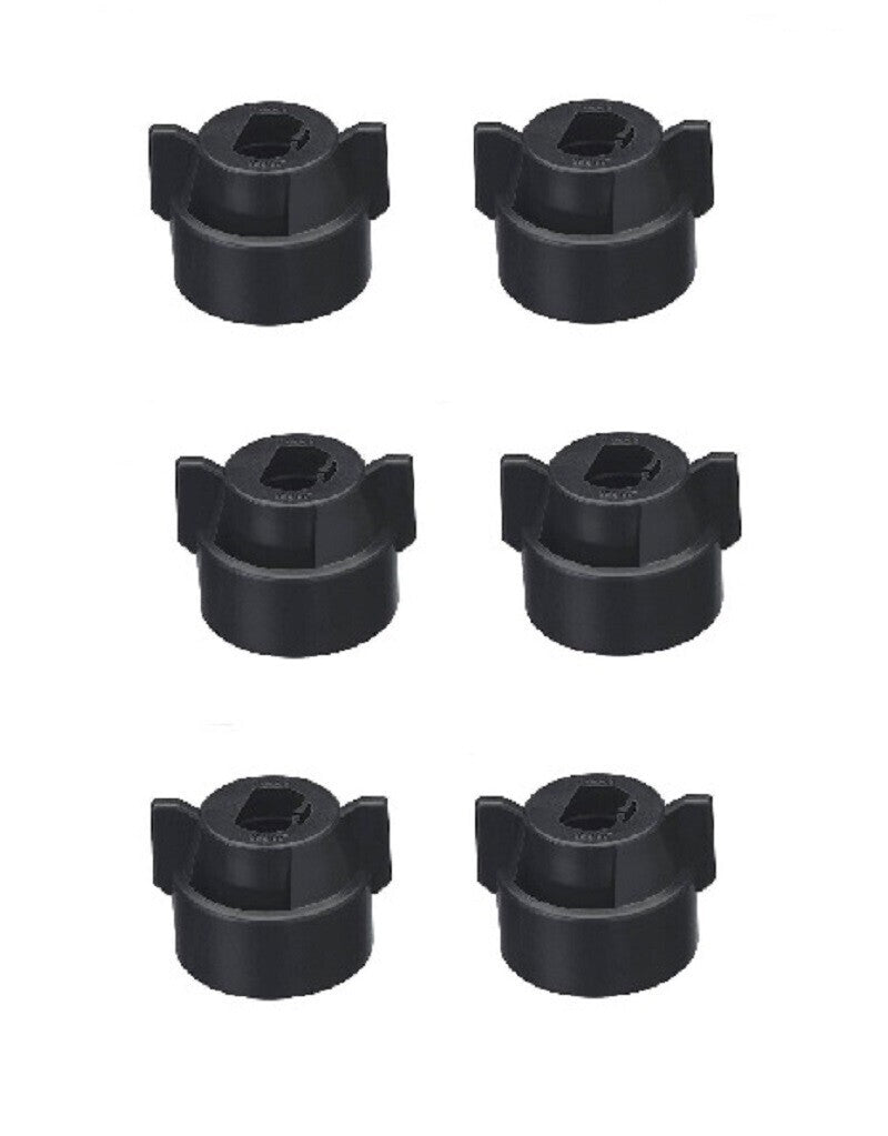 DURAFORCE Pack of 6 - Quick TeeJet Black Nylon Cap For TP, XR, DG, OC, Turbo & AIXR Tips