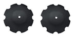 DURAFORCE 2 of 20" Notched Disc Harrow Blade Dual-Punched 1-1/8" Square 7 Gauge 4.5 MM