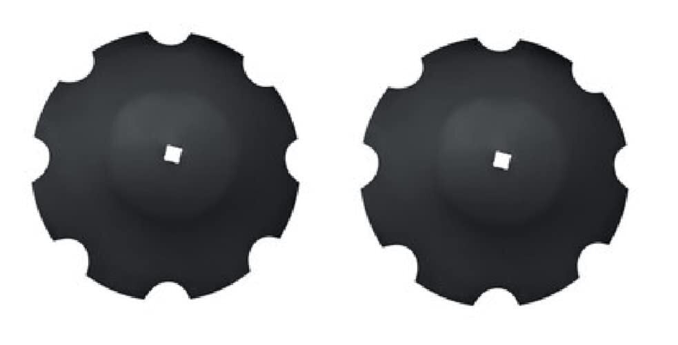 DURAFORCE 2 of 20" Notched Disc Harrow Blade Dual-Punched 1-1/8" Square 7 Gauge 4.5 MM