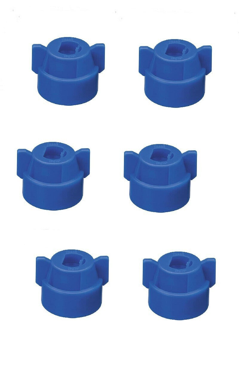 DURAFORCE Pack of 6 - Quick TeeJet Blue Nylon Cap For TP, XR, DG, OC, Turbo & AIXR Tips