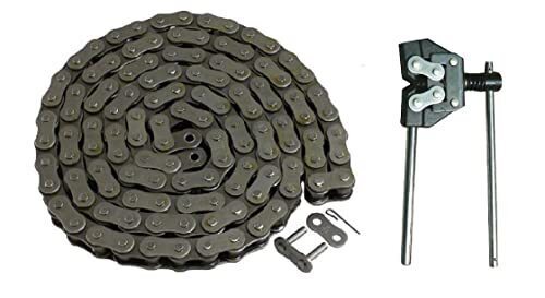 DURAFORCE 50 Roller Chain 50 Foot Roll 5/8" Pitch x 3/8" Width & Chain Breaker RC50-1R-50