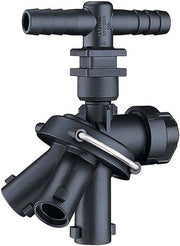 DURAFORCE Triple Turret Nozzle Body w/ Check Valve 3/4" ID Double Hose Barb For Dry Booms