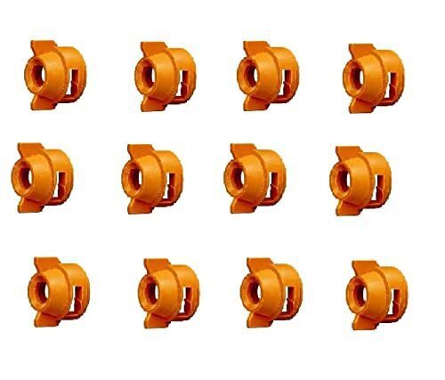 DURAFORCE Pack of 12 - Quick TeeJet Orange Nylon Cap For TK-V & TF-V Style Spray Tip
