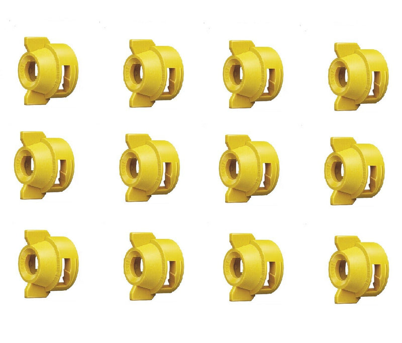 DURAFORCE Pack of 12 - Quick TeeJet Yellow Nylon Cap For TK-V & TF-V Style Spray Tip