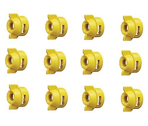 DURAFORCE Pack of 12 - Quick TeeJet Yellow Nylon Cap For TK-V & TF-V Style Spray Tip