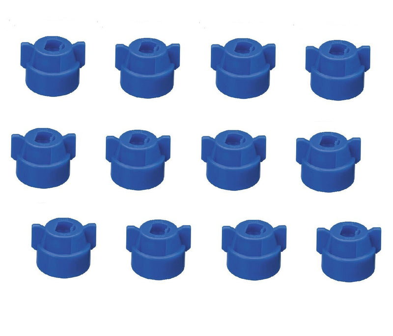 DURAFORCE Pack of 12 - Quick TeeJet Blue Nylon Cap For TP, XR, DG, OC, Turbo & AIXR Tips